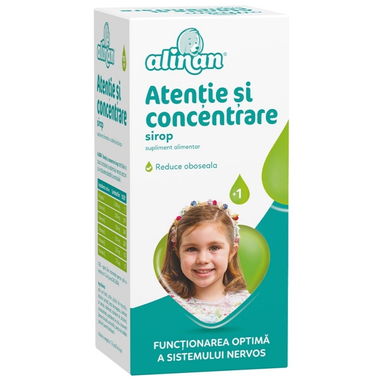 Sirop atentie concentrare copii +1an Alinan 150ml - FITERMAN