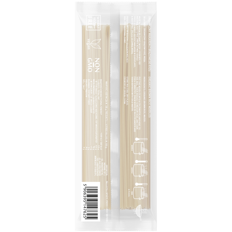 Paste taitei orez brun bio 250g - DIET FOOD