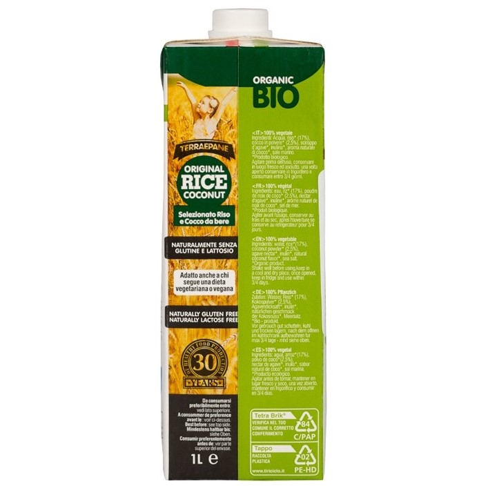 Lapte orez cocos bio 1L - TERRA E PANE