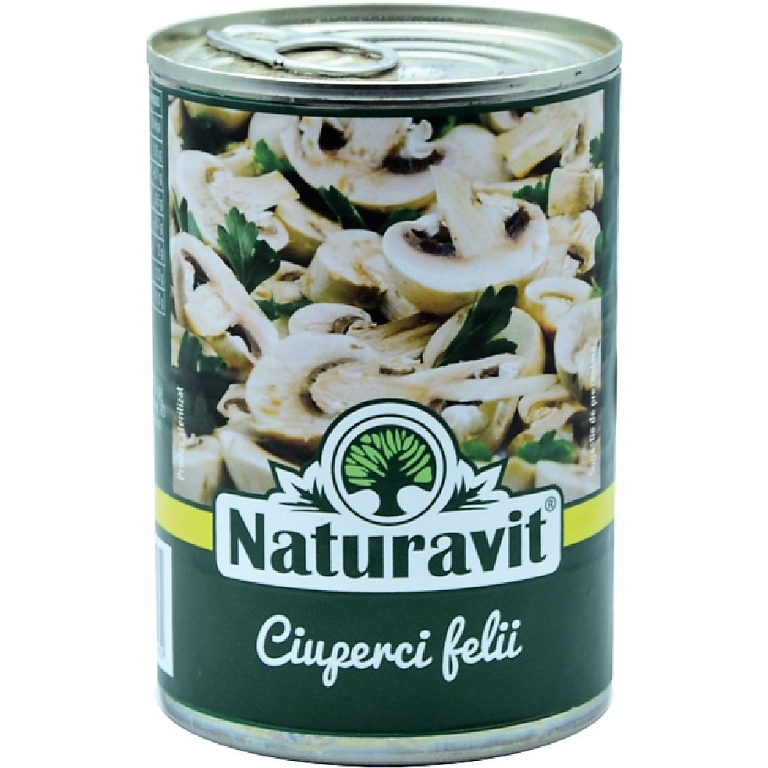 Conserva ciuperci felii 425ml - NATURAVIT