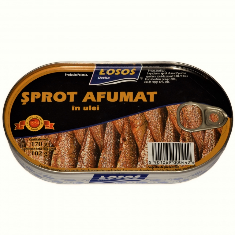 Sprot Afumat In Ulei Rapita 170g - Losos