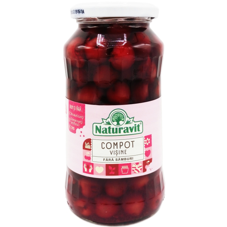 Compot visine fara samburi 720ml - NATURAVIT