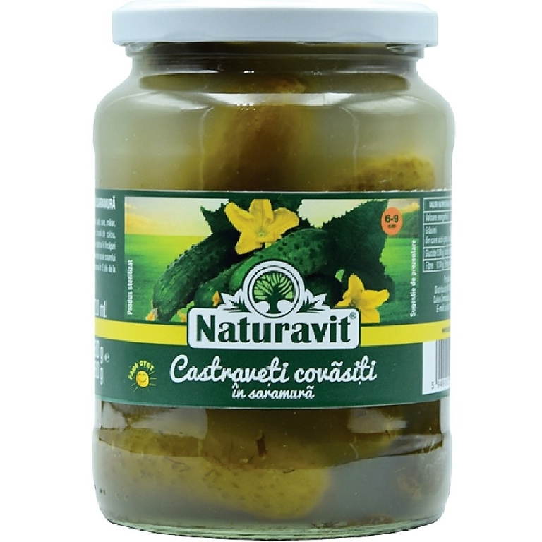 Castraveti 6~9cm in saramura 720ml - NATURAVIT