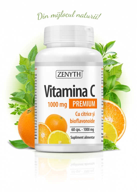 Vitamina C 1000mg premium citrice bioflavonoide 60cps - ZENYTH
