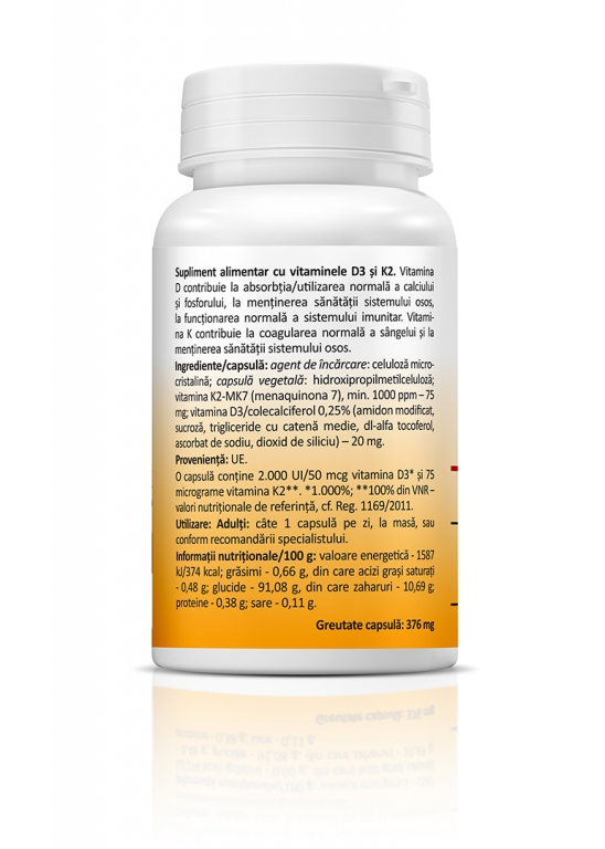 Vitamina D3 K2 30cps - ZENYTH