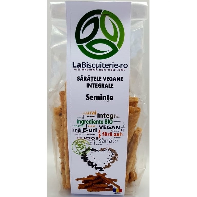 Saratele vegane integrale seminte 125g - BISCUITERIE