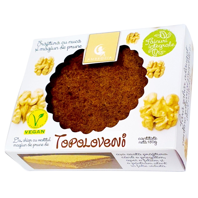 Prajitura vegana nuca magiun prune Topoloveni 150g - AMBROZIA