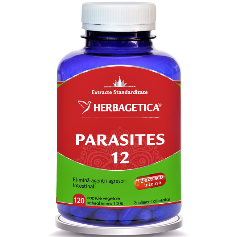 Parasites 12 detox forte 120cps Herbagetica, pret 82,1 lei Planteea