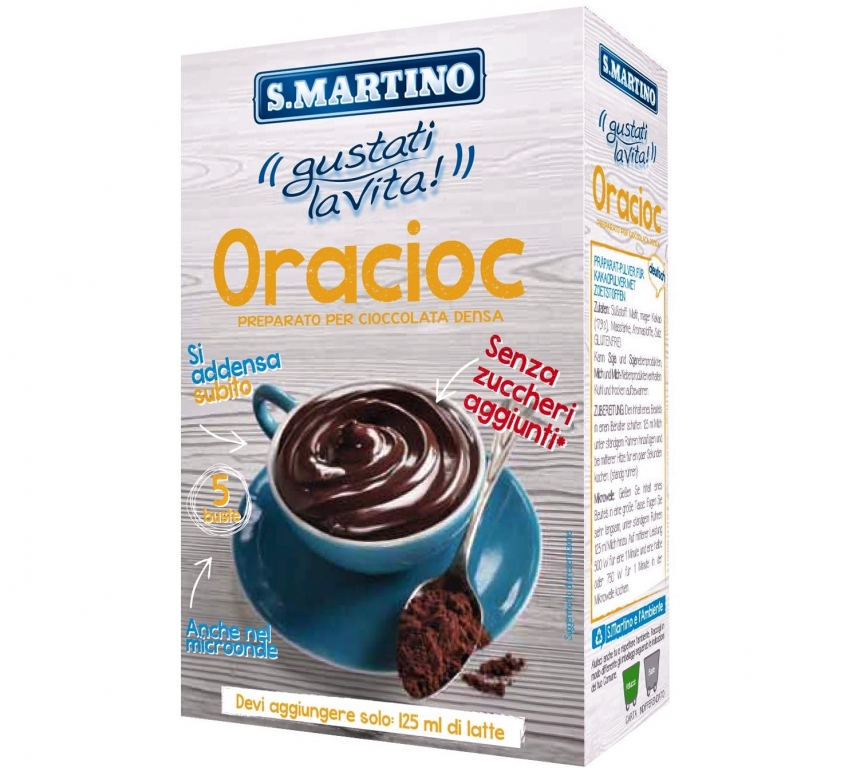 Preparat ciocolata calda fara zahar fara gluten Oracioc 5x25g - S.MARTINO