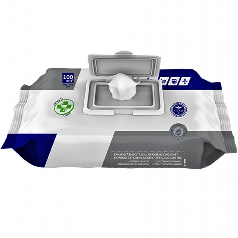 Servetele umede antibacteriene dezinfectante capac 100b - HYGIENIUM