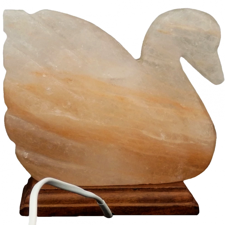 Veioza sare himalaya Lebada suport lemn 4kg - MONTE SALT CRYSTAL