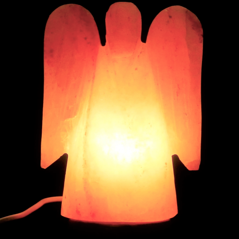 Veioza sare himalaya Vultur suport lemn 4kg - MONTE SALT CRYSTAL