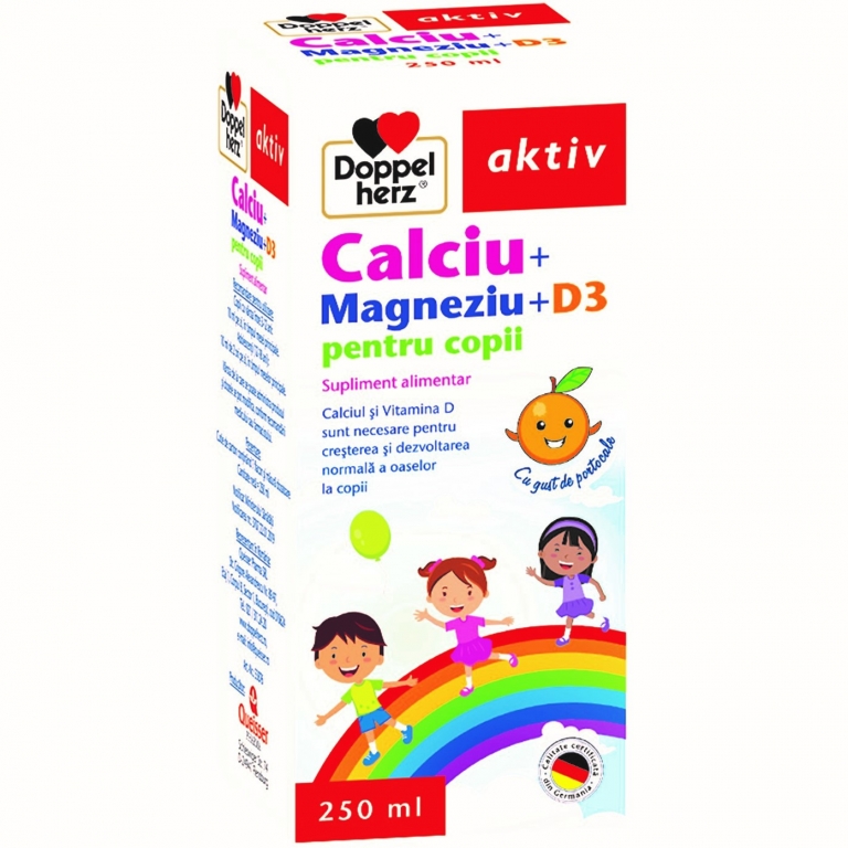 Sirop calciu magneziu D3 copii 250ml - DOPPEL HERZ
