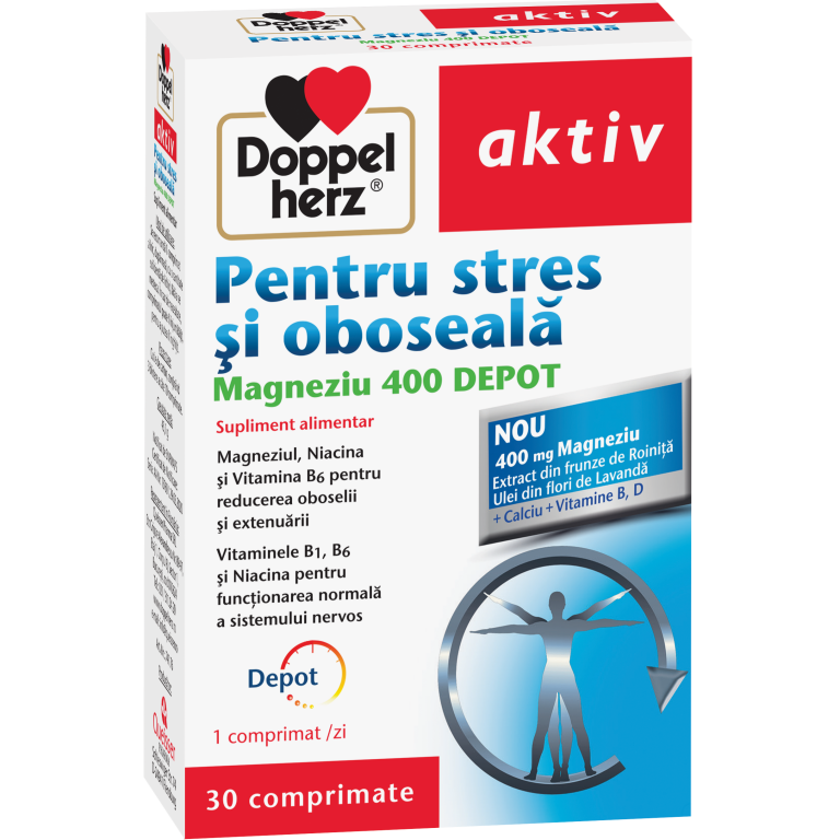 Pentru stres oboseala magneziu 400 depot Aktiv 30cp - DOPPEL HERZ