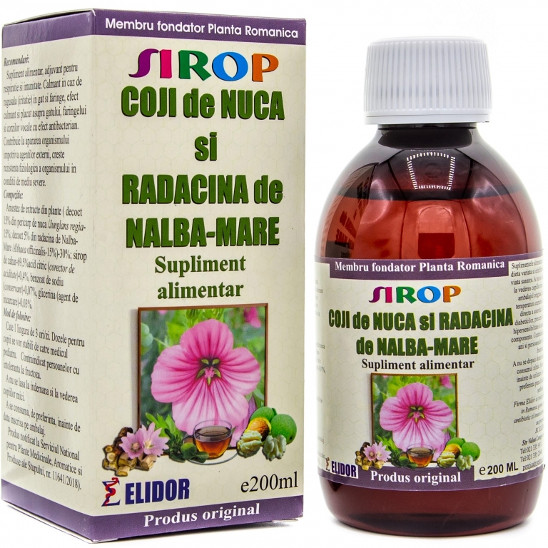Sirop coji nuca nalba mare 200ml - ELIDOR