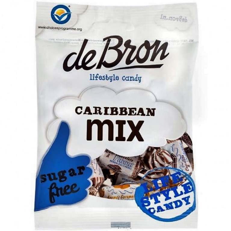 Caramele moi cafea caramel Caribbean Mix fara zahar fara gluten 90g - DEBRON