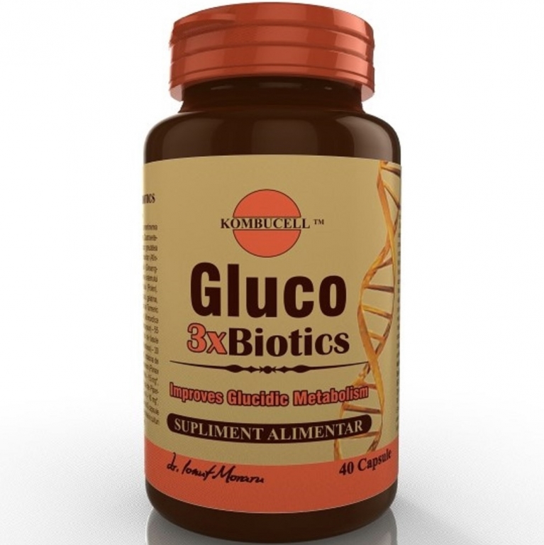 Gluco 3xbiotics 40cps - KOMBUCELL