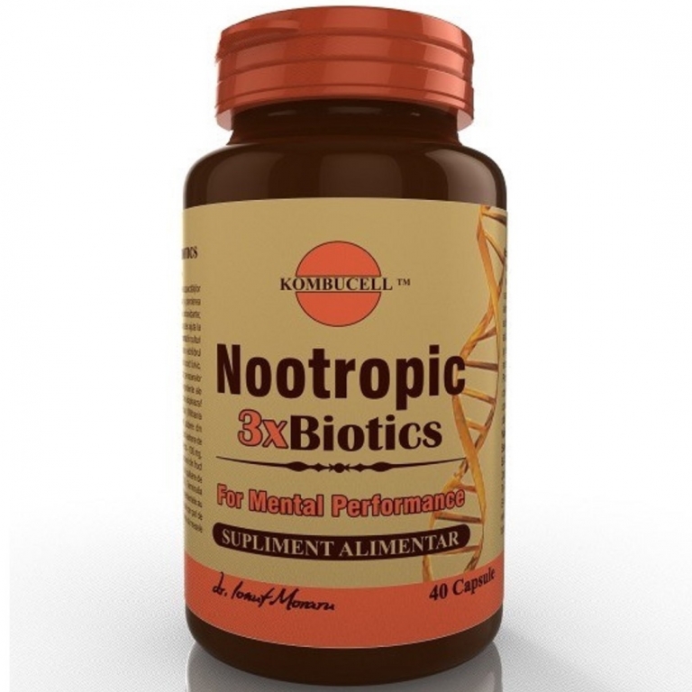 Nootropic 3xbiotics 40cps - KOMBUCELL