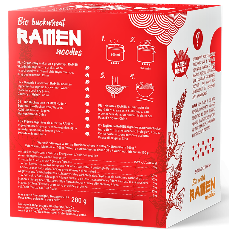 Paste taitei hrisca Ramen bio 280g - DIET FOOD