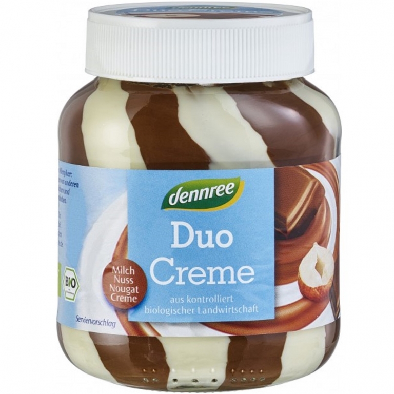 Crema desert alune ciocolata lapte Nuss Nougat eco 400g - DENNREE