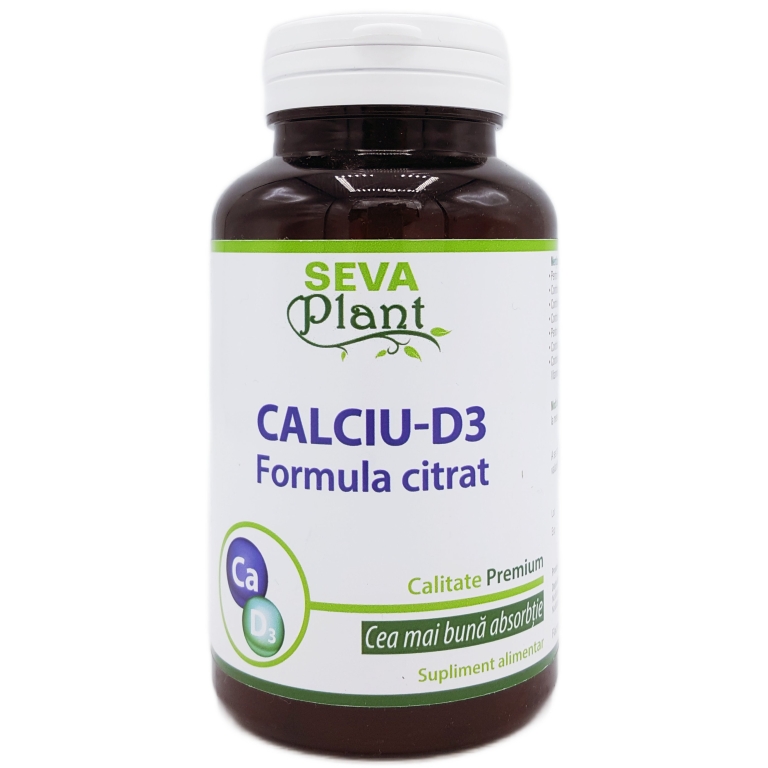 Calciu citrat D3 30cp - SEVA PLANT