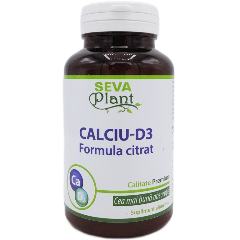 Calciu citrat D3 30cp - SEVA PLANT