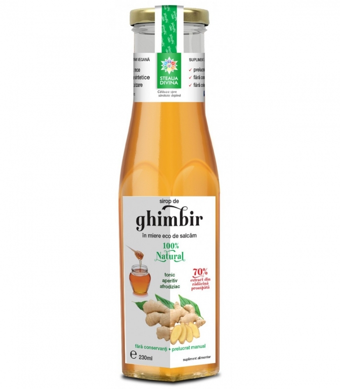 Sirop Ghimbir In Miere 230ml - Santo Raphael