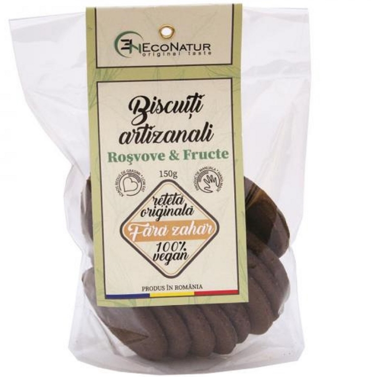 Biscuiti artizanali roscove fructe fara zahar 150g - ECONATUR