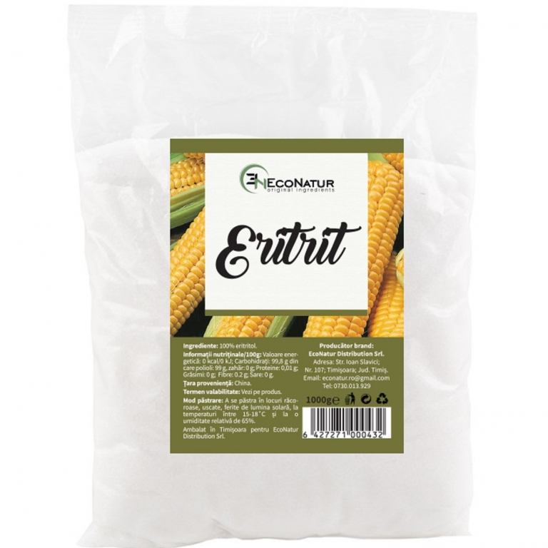 Eritritol indulcitor cristalizat 1kg - ECONATUR