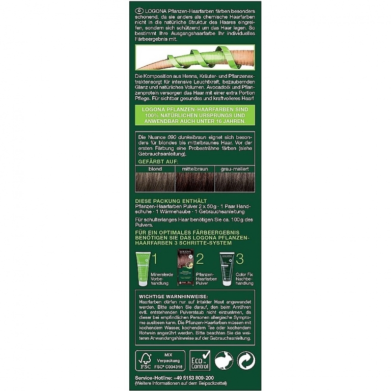 Vopsea par maro inchis 090 100g - LOGONA