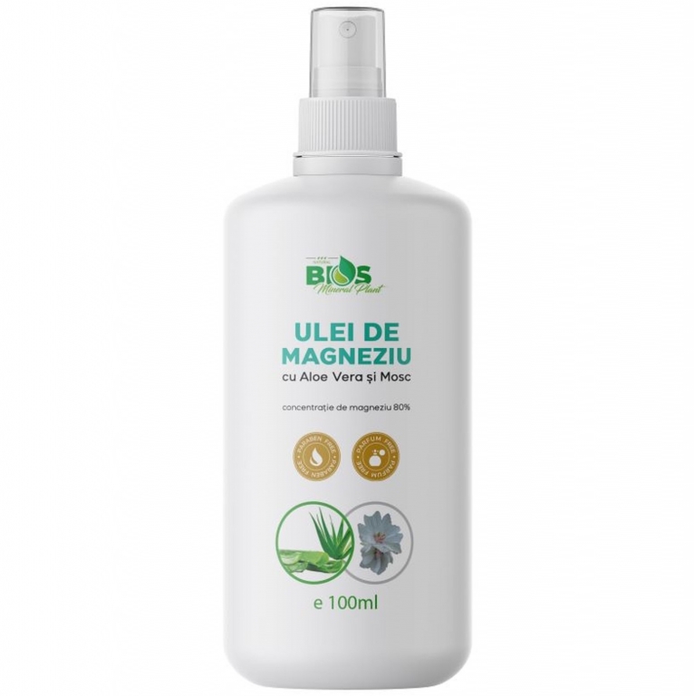 Ulei magneziu aloe vera mosc uz extern 100ml - BIOS MINERAL