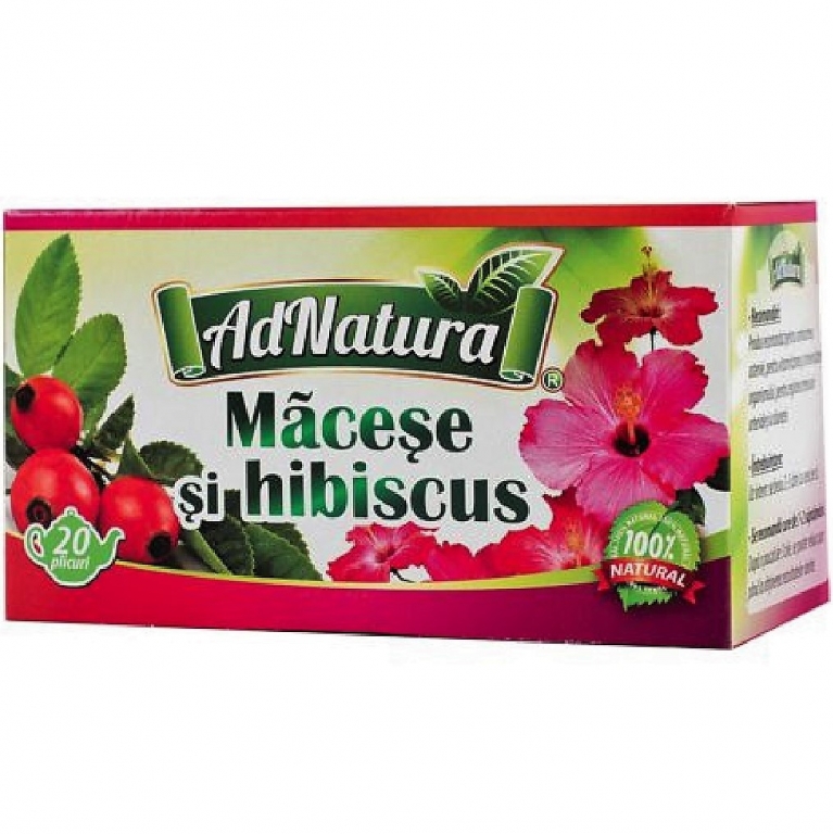 Ceai macese hibiscus 20dz - ADNATURA