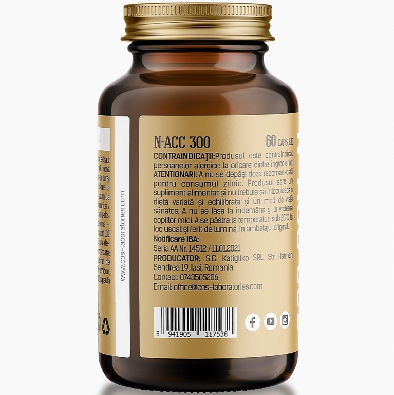 N ACC [acetilcisteina] 300mg 60cps - COS LABORATORIES