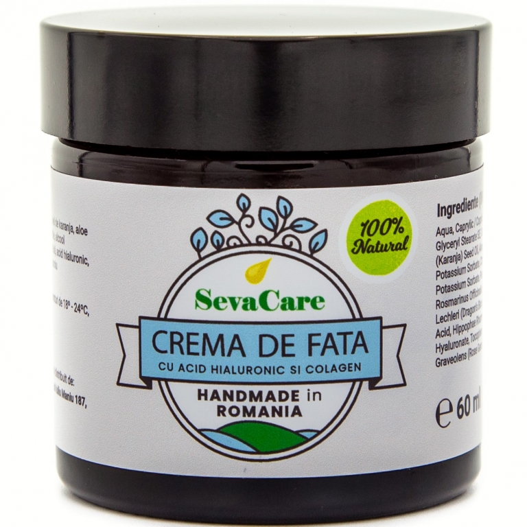 Crema fata antirid acid hialuronic colagen 60ml - SEVA CARE