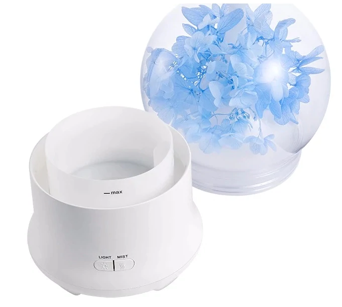 Difuzor ultrasonic aromaterapie Eternal Life Flower albastru 100ml - ECOTERAPIA
