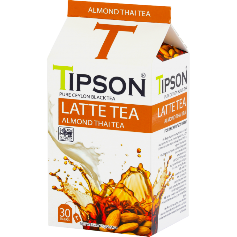 Ceai Latte negru pur ceylon Almond Thai 2,5gx30dz - TIPSON
