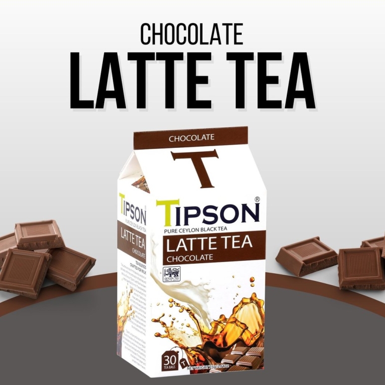 Ceai Latte negru pur ceylon Chocolate 2,5gx30dz - TIPSON