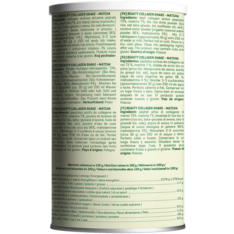 Shake instant Beauty Collagen colagen matcha 300g - DIET FOOD