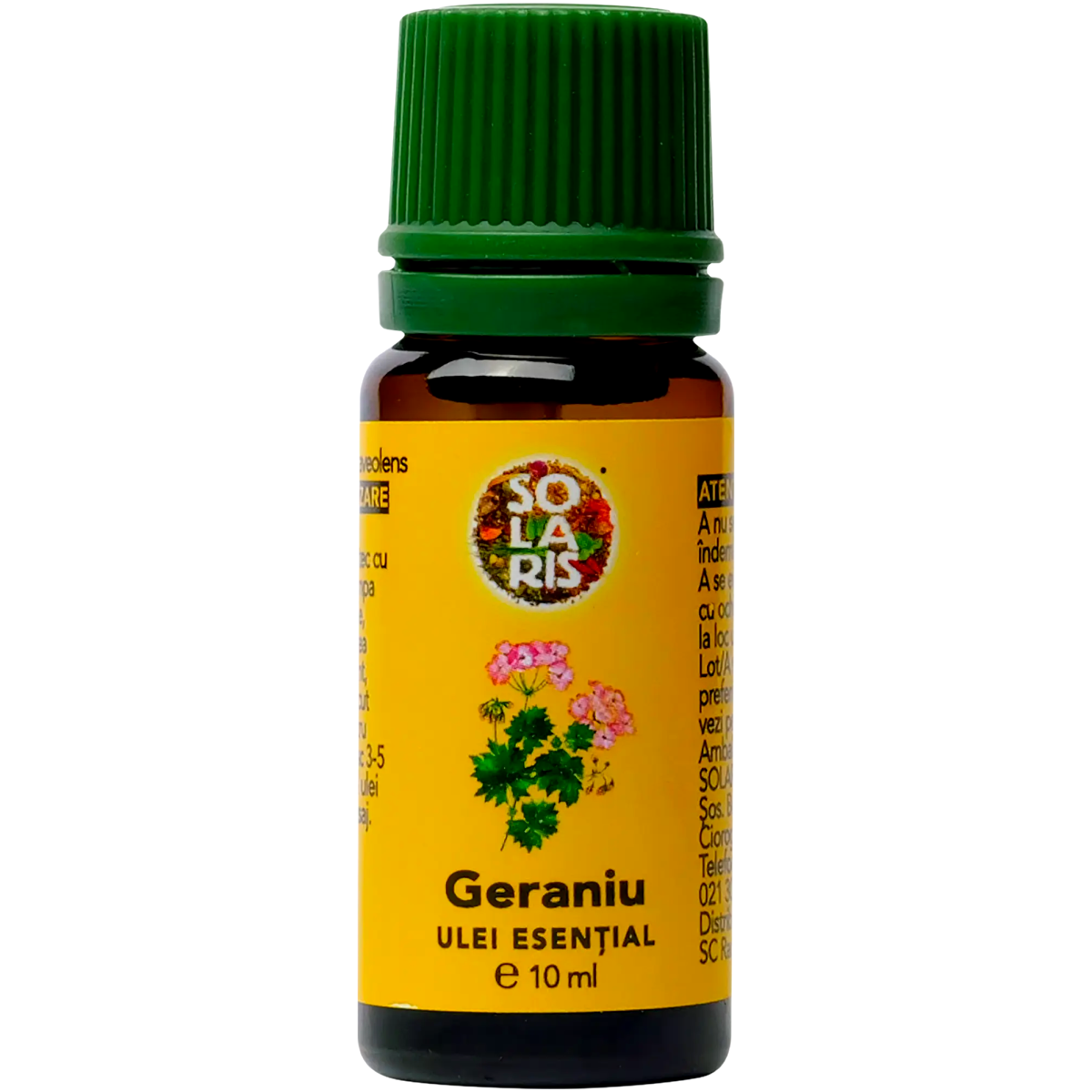 Tester ulei esential geraniu 10ml - SOLARIS