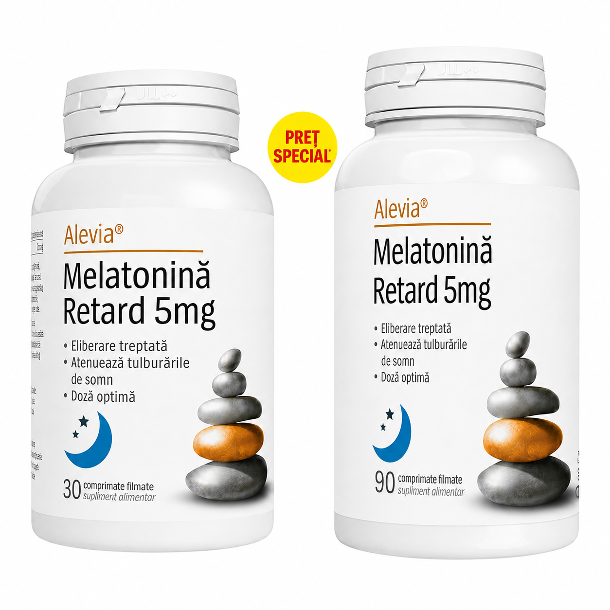 Pachet Melatonina 5mg retard 90cp+30cp - ALEVIA