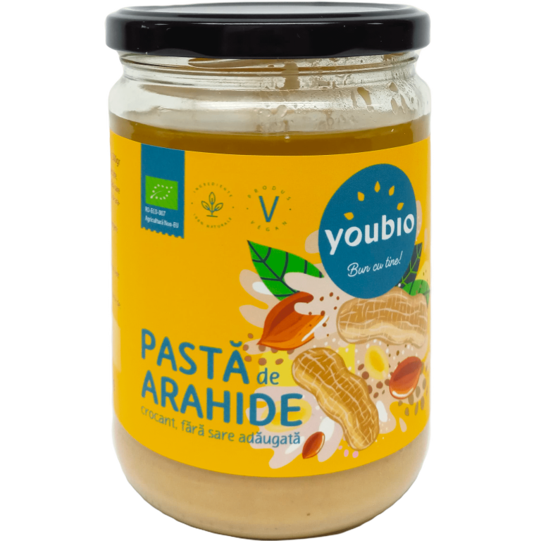 Unt arahide crocant fara zahar fara sare eco 500g - YOUBIO