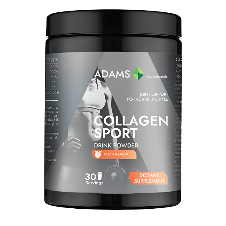 Pulbere colagen Sport piersica Active Line 30portii 600g - ADAMS SUPPLEMENTS