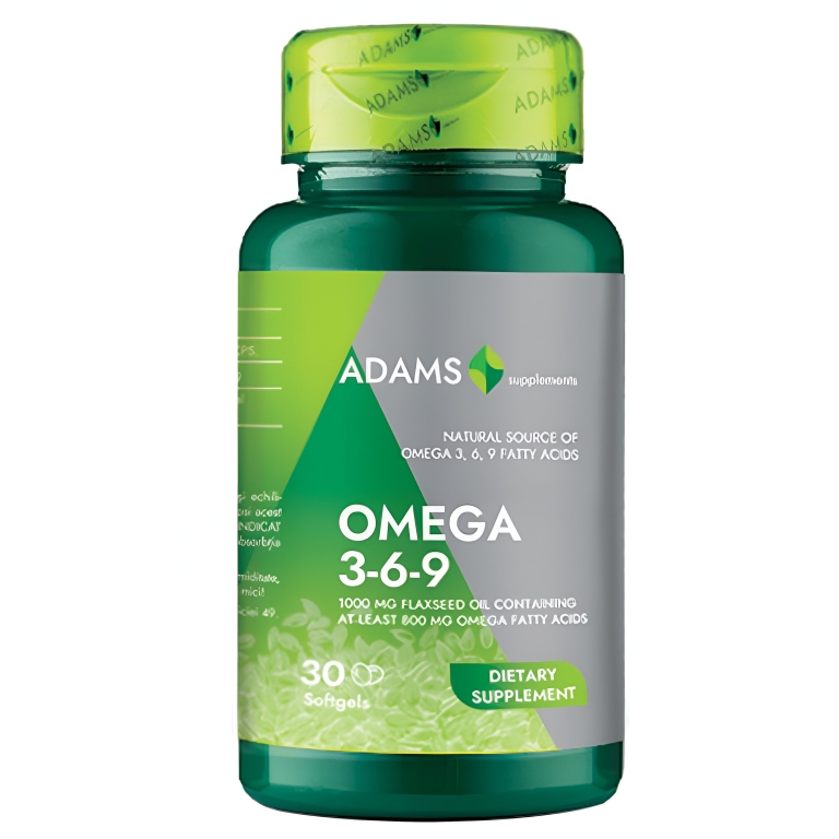 FlaxSeed oil [Omega 369] 30cps - ADAMS SUPPLEMENTS