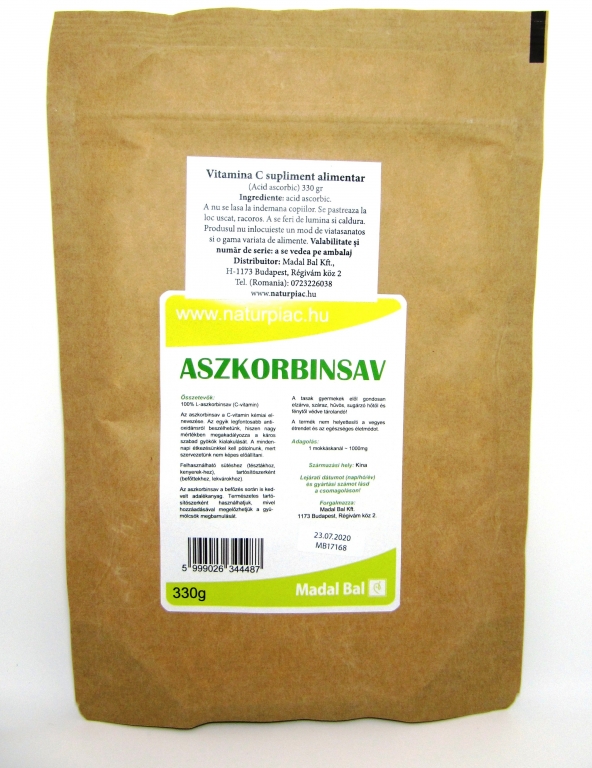 Acid ascorbic pulbere 330g - NATURPIAC