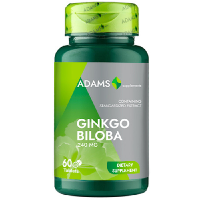 Ginkgo biloba 240mg 1x60cp - ADAMS SUPPLEMENTS
