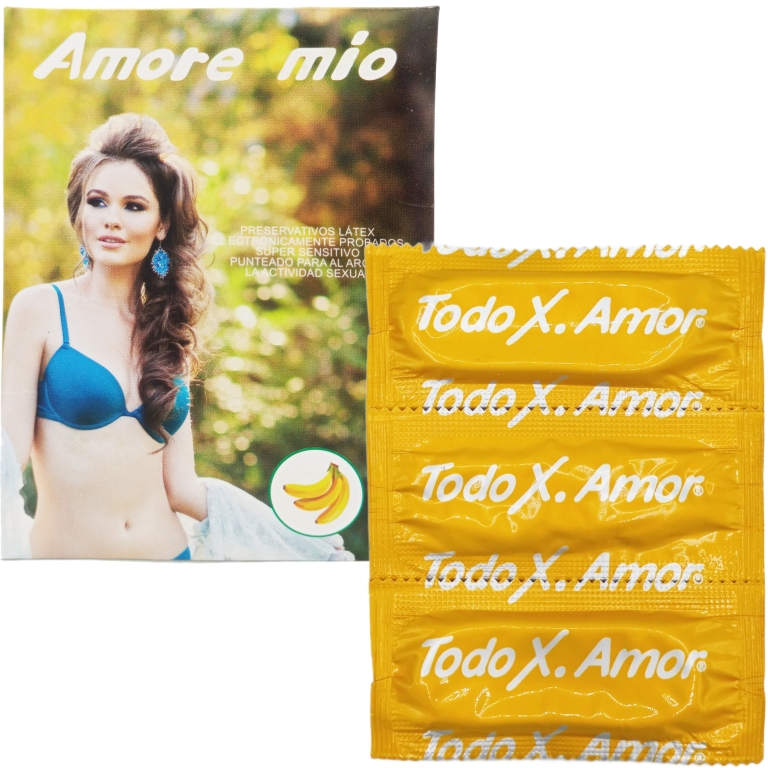 Prezervative super senzitive aroma banane 3b - AMORE MIO