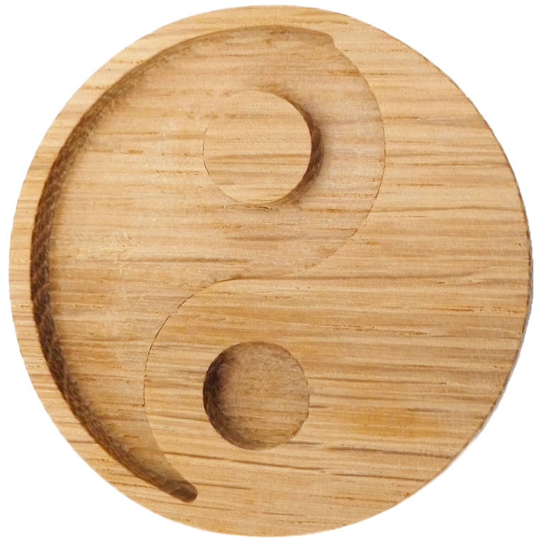 Difuzor uleiuri esentiale lemn masiv stejar model yin yang 50x20mm 1b - DECORATIUNI ALTFEL