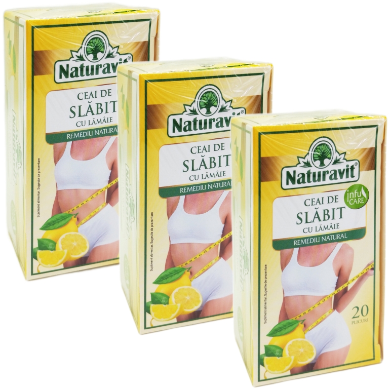 Set Ceai slabit cu lamaie 3x20dz - NATURAVIT