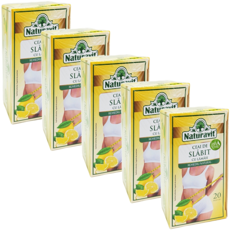 Set Ceai slabit cu lamaie 5x20dz - NATURAVIT
