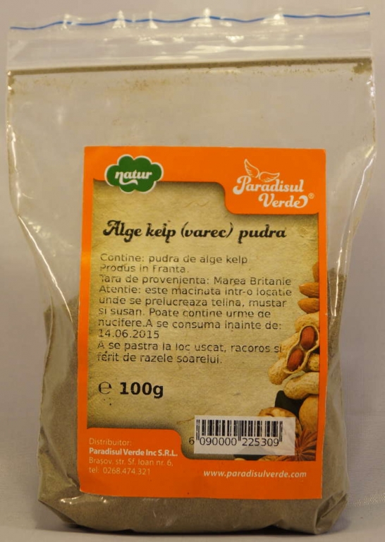 Pulbere kelp natur 100g - PARADISUL VERDE